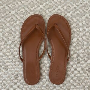 J. Crew Factory Brown Leather Sandals